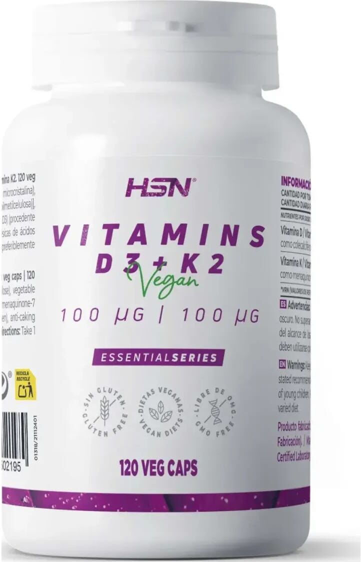 HSN Vitaminas D3 4000UI + K2 100mcg 120vcaps