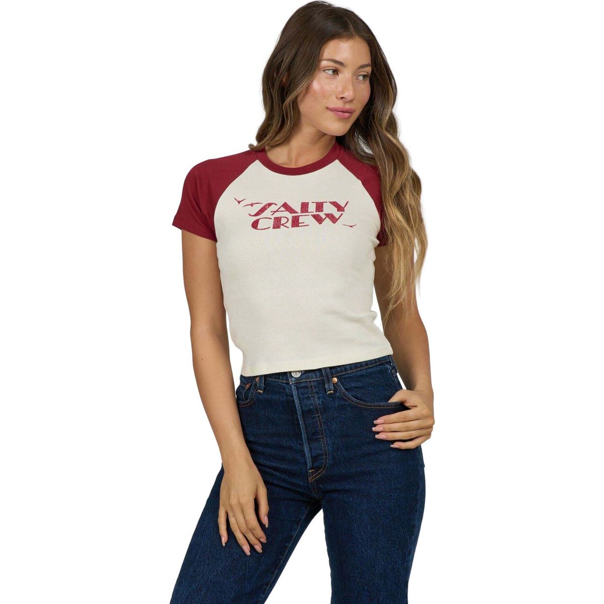 Salty Crew Sailors Delight Raglan Tee plum (PLUM) XL 25035037W-PLUM-XL