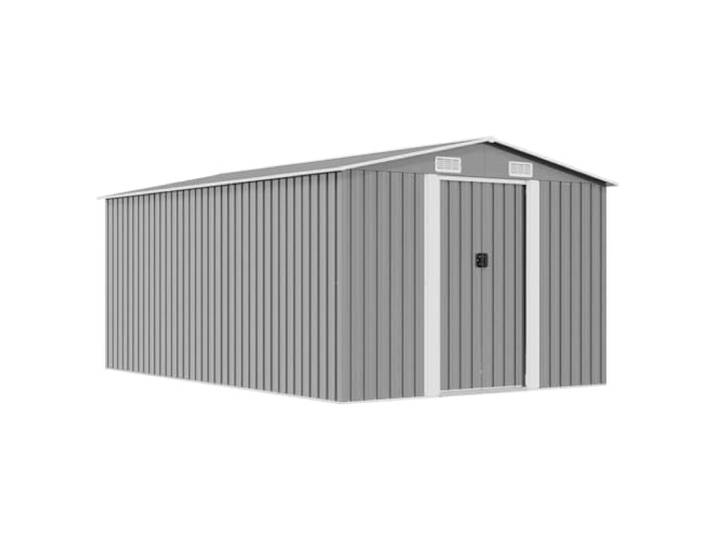 vidaXL Abri de Jardin 257x392x181 cm Métal Gris