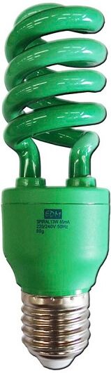 Lampada Economizadora E27 15W 230V Verde - EDM