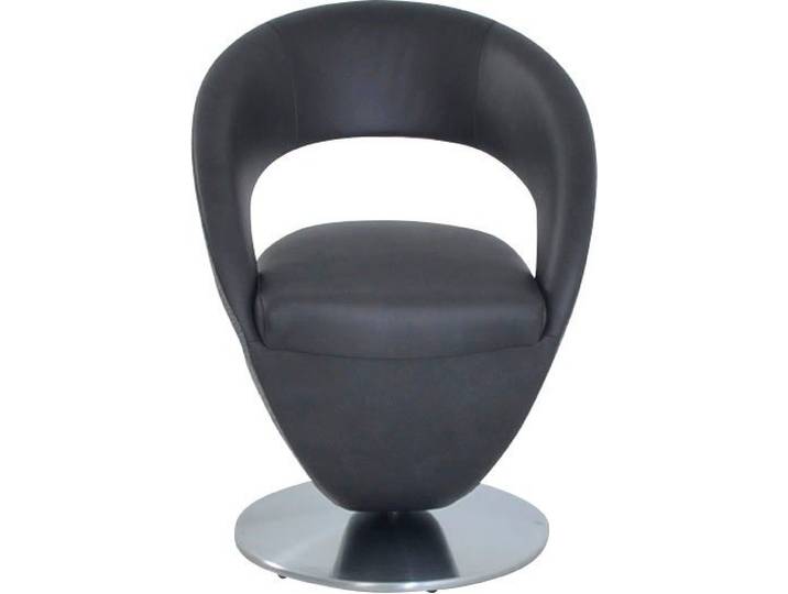 K+W Komfort & Wohnen Esszimmerstuhl Wave, Drehstuhl, Design-Drehstuhl, Drehteller in Metall edelstahloptik, Farbkombination