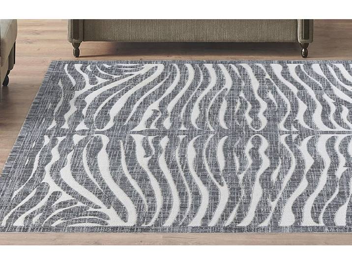 Teppich KAYOOM Sarai 325 , grau, B:160cm H:6mm L:230cm, Polyester, Teppiche, Teppich, Flachgewebe