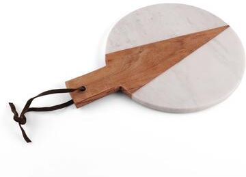 INOX artisans Cupid Marble Wood Round Platter