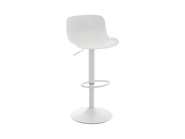 Tabouret de bar réglable pivotant en résine Blanc