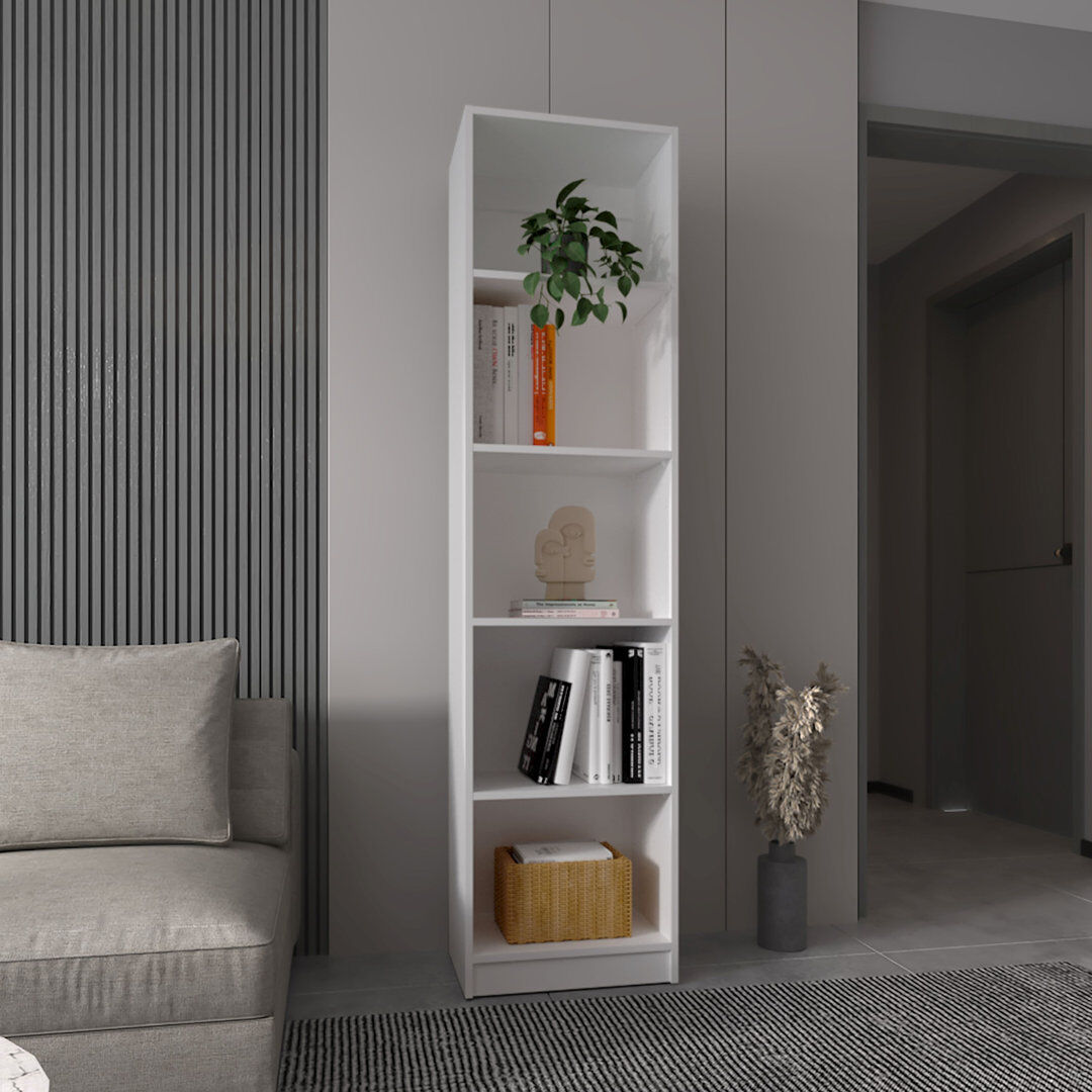 Latitude Run Aliyyah 45 cm W Bookcase White 45cm W