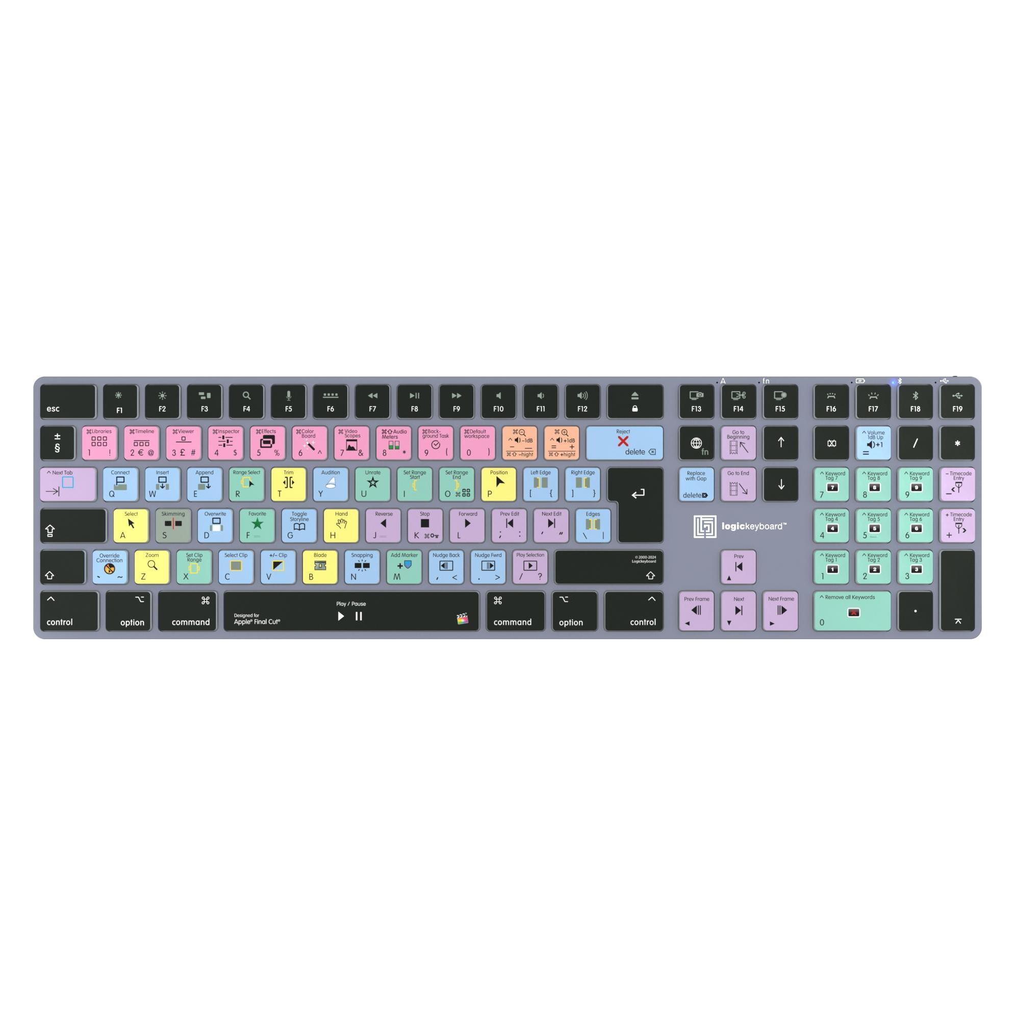 Logickeyboard Apple Final Cut Pro X Titan (DE, Kabellos) (LKB-FCPX10-TM-DE)