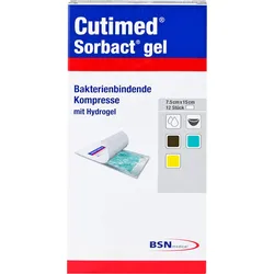 Cutimed Sorbact Gel Kompresse 7.5x15cm 12 ST