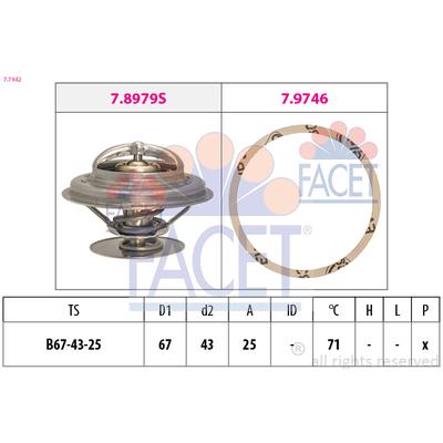 FACET Thermostat, Kühlmittel 77942 für MAN