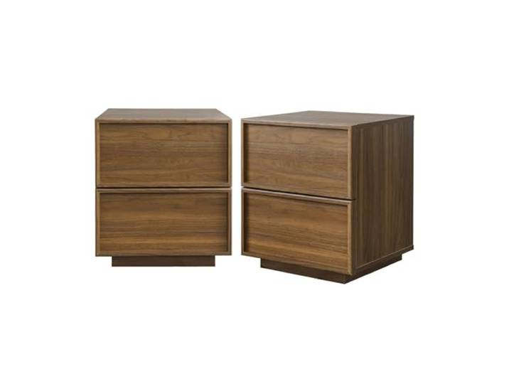 Alice's Garden sweeek - 2er-Set Nachttische mit Holzlook und 2 Schubladen B 42 x T 38 x H 48 cm - Kuba