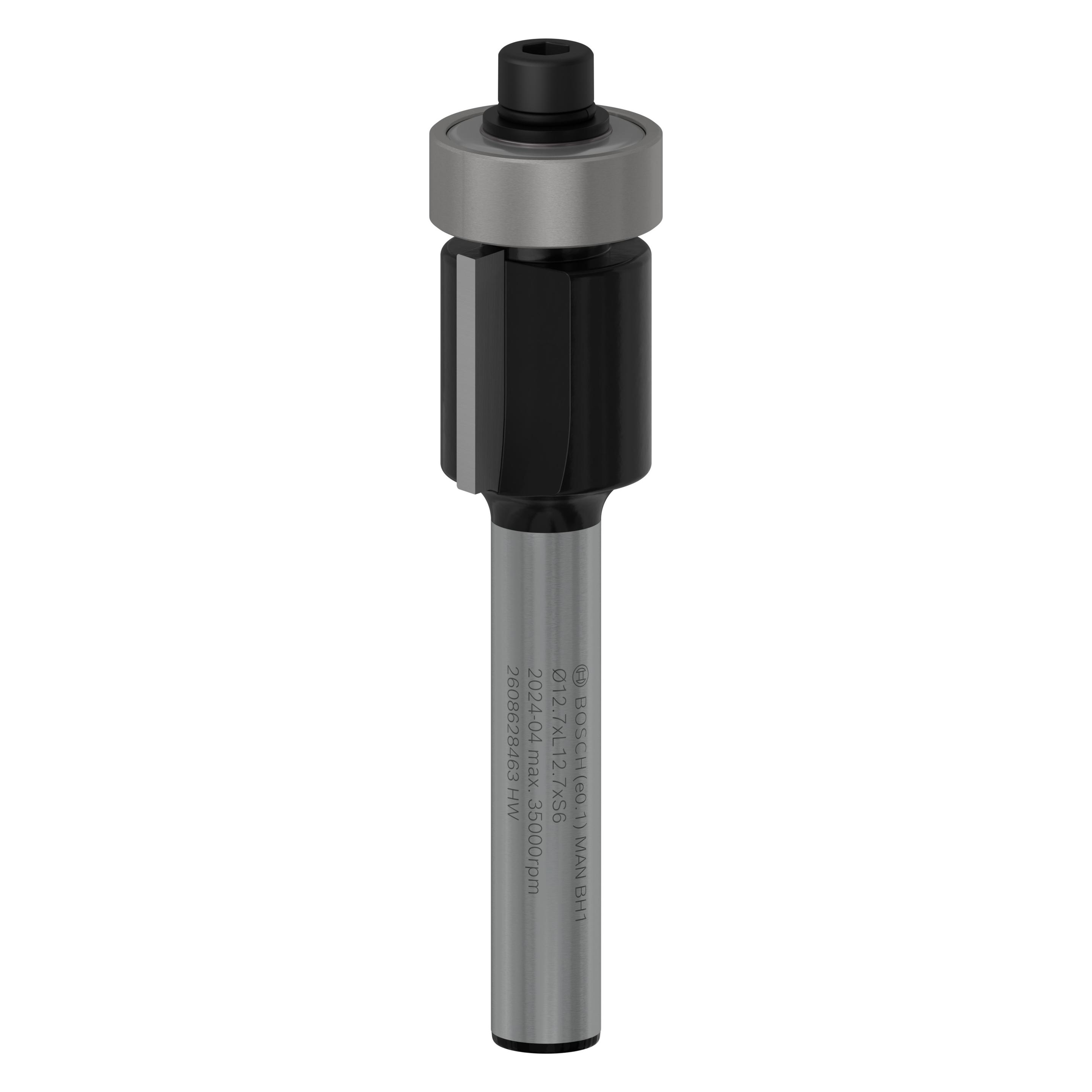 Bosch Professional Zubehör Laminat-Bündigfräser, 6 mm, D1 12,7 mm, L 12,7 mm, G 56 mm (2608628463)