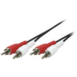 LogiLink CA1039 Cinch Audio Anschlusskabel [2x Cinch-Stecker - 2x Cinch-Stecker] 2.50 m Schwarz (matt)