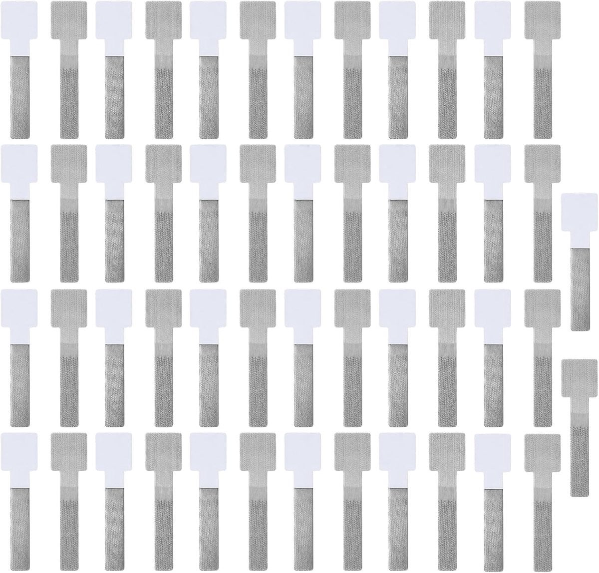 50 stuks Herbruikbare zelfklevende kabelorganizers voor bureau en kabelmanagement, grijs