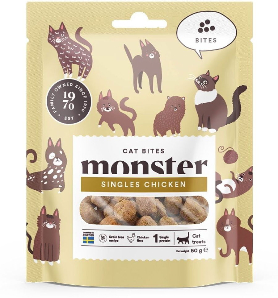Monster Pet Food Monster Cat Bites Chicken 50 G