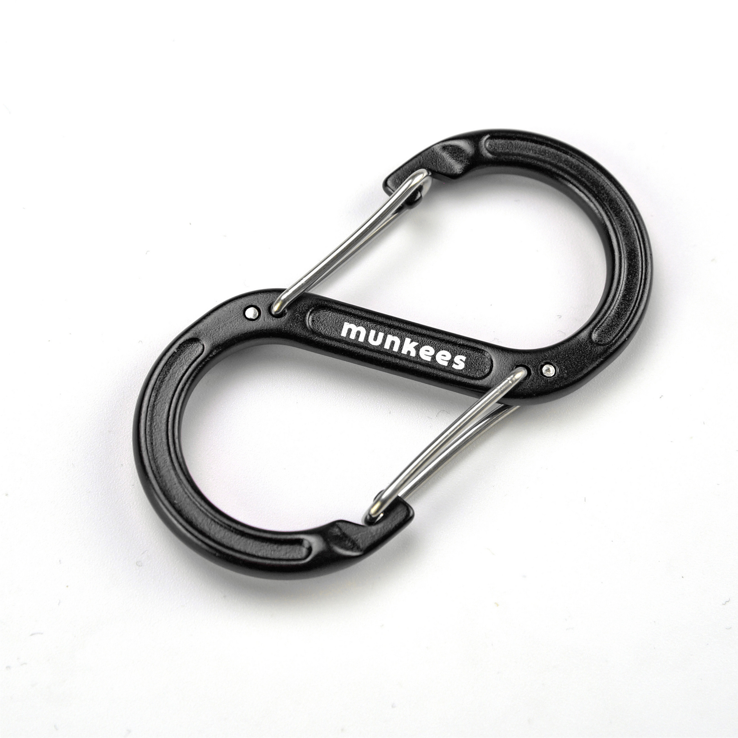 Munkees S-Form-Karabiner mit Drahtschnapper Schlüsselanhänger pink