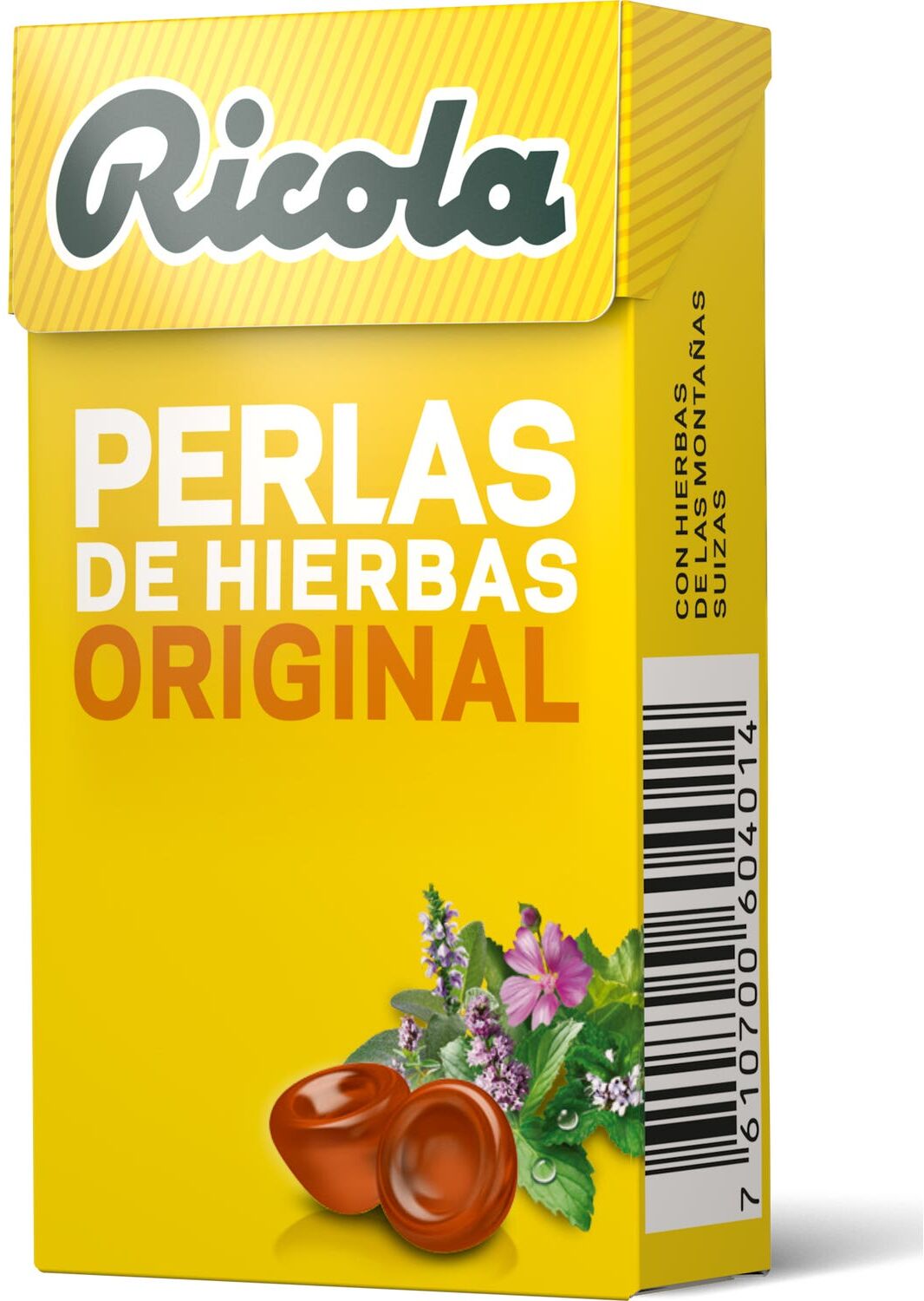 RICOLA perlas sin azúcar de hierbas suizas 25 g