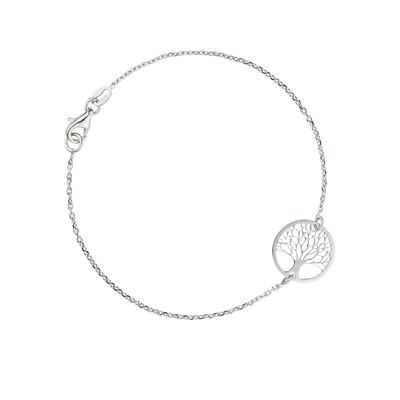 Silberarmband JOBO "Armband Lebensbaum", silber (silber 925), Armbänder, Damen, 19cm, Silber 925 (Sterlingsilber), Silberarmband, 925 Silber 19 cm