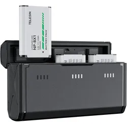 Telesin multifunctional pocket charger and 2pcsNP-BX1 Camera battery kit for NP-BX1 Camera Battery, Action Cam Zubehör, Schwarz