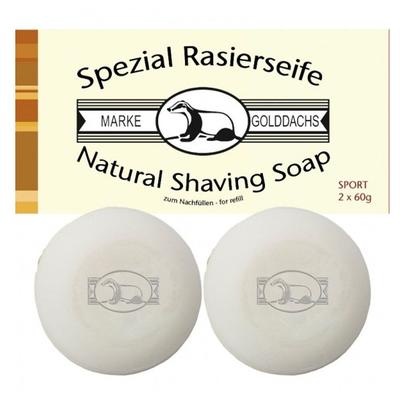 Rasierseife Sport 2er Pack Golddachs 2x60 g Seife