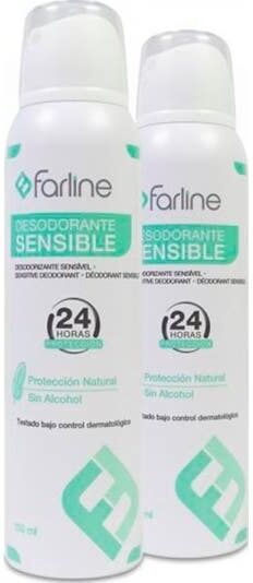 Farline Desodorante Sensible 24 H Spray 2 X150 ml