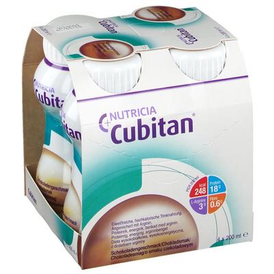 Cubitan Schokoladengeschmack Trinkflasche 4x200 ml Flüssigkeit