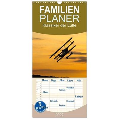 Familienplaner 2027 - Klassiker der Lüfte mit 5 Spalten (Wandkalender, 21 x 45 cm) CALVENDO