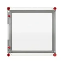 Striebel & John V33CPNJ6_R Klappdeckel 320x320x50mm mit roten Schrauben 4TBV854200C0100 V33CPNJ6R  - 2 Stück