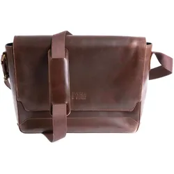 Buckle & Seam Messenger Bag Times Leder - BROWN/Dots Koffer24