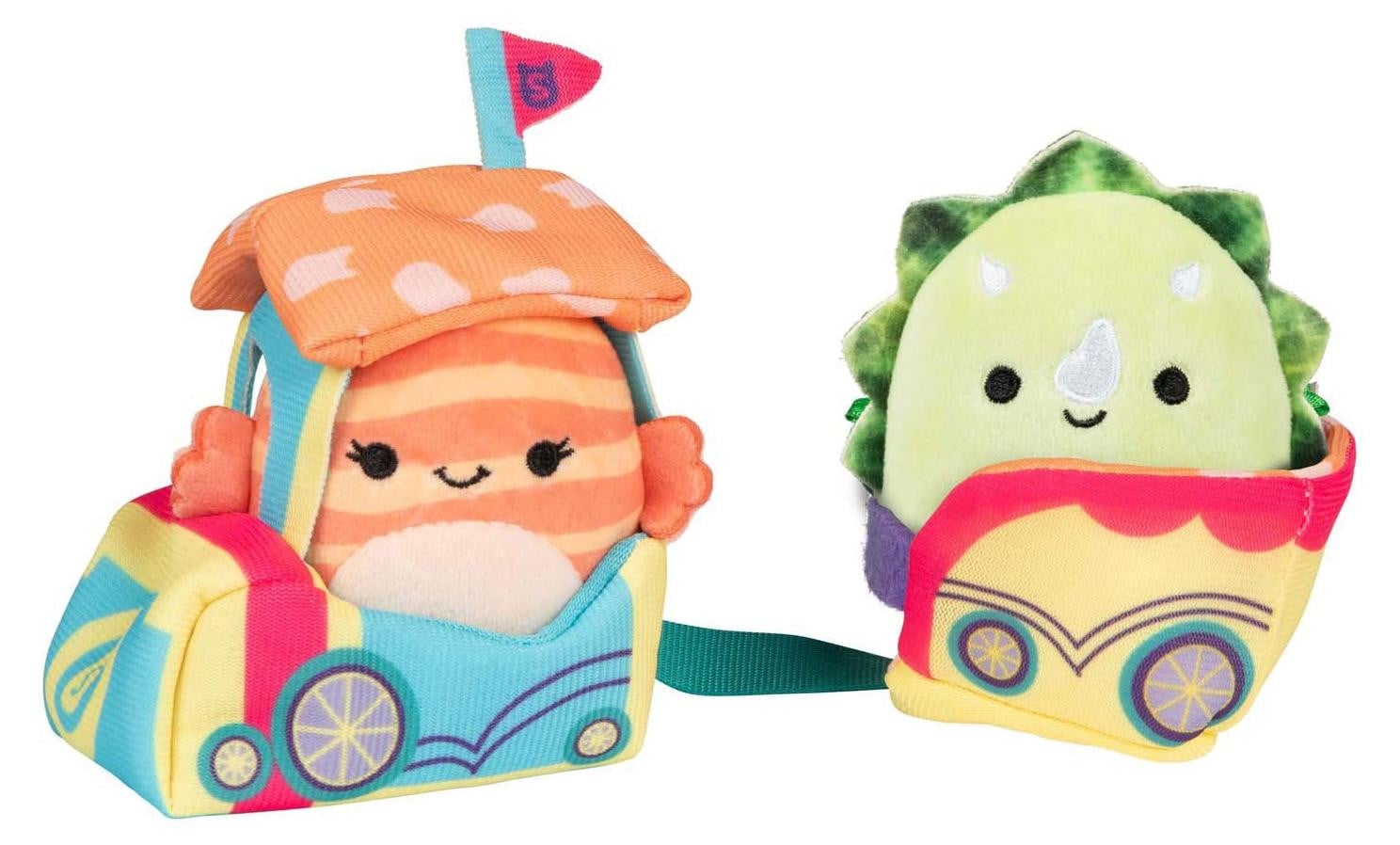 Jazwares Squishville Mini Squishmallows Ticket to Ride pluchen figuurtjes accessoire set, 5 cm