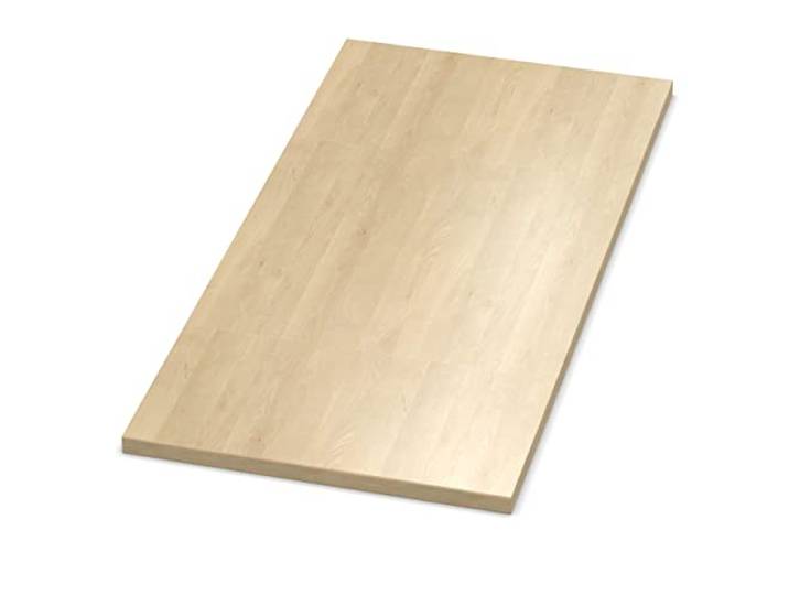 AUPROTEC Tischplatte 19mm Mandal Ahorn Natur 2000 mm x 900 mm Holzplatte Dekor Spanplatte mit 2mm ABS Kante Auswahl: 200x90 cm