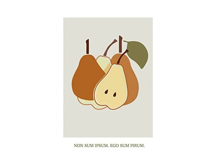 Komar Wandbild - Cultivated Pears - Größe: 30 x 40 cm - Poster, Kunstdruck, Dekoration, Wohnzimmer, Schlafzimmer