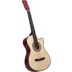 vidaXL Theodora (Akustik Gitarre, Lindenholz), Gitarre, Braun