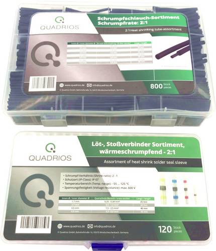 Quadrios 2107C406 Stoßverbinder 0.25mm² 6mm² Vollisoliert Schwarz, Transparent 920St.