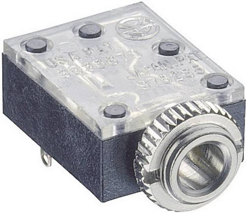 Lumberg 1503 09 Klinken-Steckverbinder 3.5mm Buchse, Einbau horizontal Polzahl: 3 Stereo Schwarz 1St.
