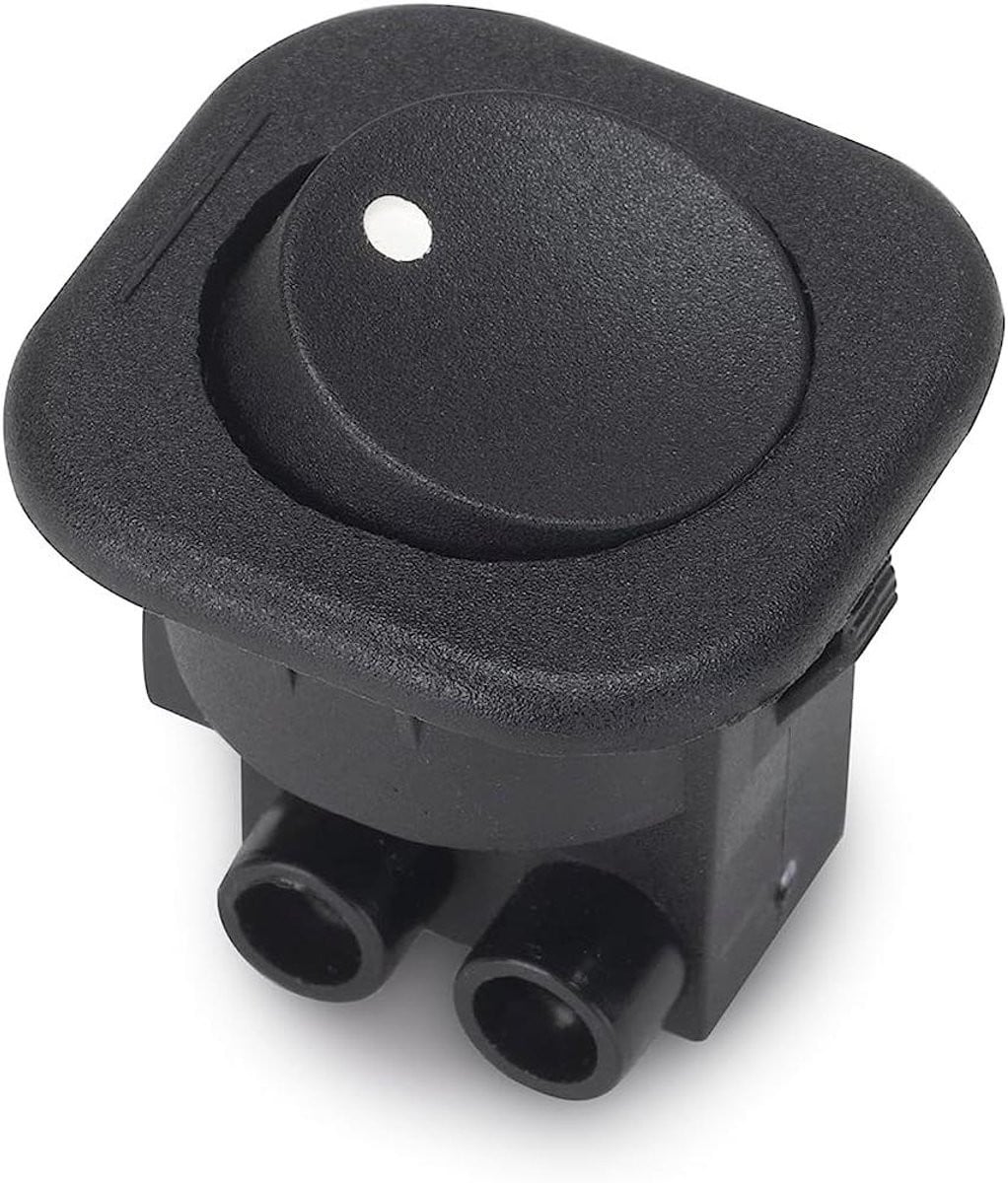 Zwarte drukknop schakelaar voor inbouw met 21 mm gat voor het bedienen van verlichting