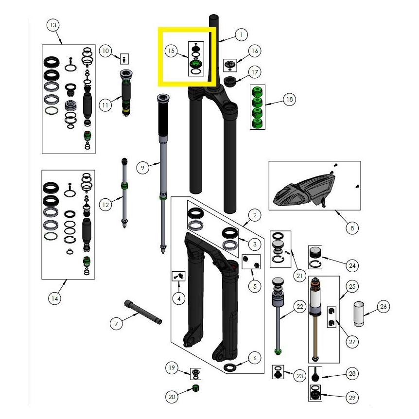 DVO Verstelleinheit Druckstufe, Onyx 38 D1 (41185190)