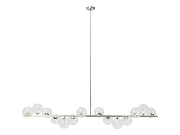 Kare Design Hängeleuchte Scala Balls, Chrom, XL, Hängelampe, Deckenleuchte, Stahl Stange, Glas Schirme, handgearbeitet, höhenverstellbar, keine Leuchtmittel inklusive,138x155x28 cm (H/B/T)