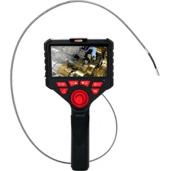 KS TOOLS HD-Videoskop-Satz mit Ø 3,9 mm 720° und 0° HD Frontkamera-Sonde, flexible PVC Hülle - 550.7580