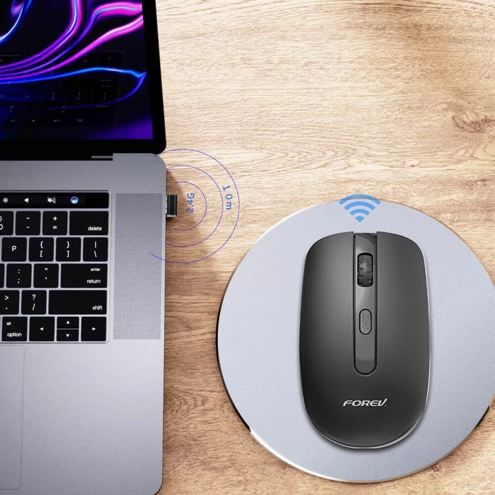 INF Souris sans Fil 2.4GHz avec Récepteur USB, Souris Optique 1200 DPI pour Ordinateur Portable et de Bureau