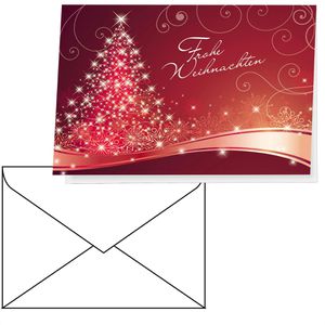 Sigel Weihnachtskarte DS019, Christmas Swing, 105 x 148mm (A6), Klappkarte mit Umschlag, 25Stück