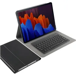 Cazy Tastatur Hülle Kompatibel mit Samsung Galaxy Tab S7 FE/Tab S7 Plus - Schutz Etui mit magnetisch (DE, Samsung Galaxy Tab S7 FE), Tablet Tastatur, Schwarz