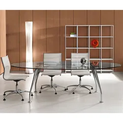 Konferenztisch Glas Oval Selno