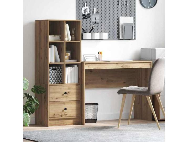 (SOLDES Nouvelle année）Classique Bureau - avec tiroir 2 pcs - Chêne artisanal - FR26_02763921