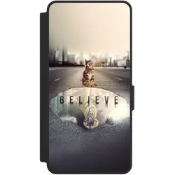 Nivocase Klapphülle für Samsung Galaxy S26 Ultra Handyhülle aus Kunst Leder NIVOflip schwarz Motivation (Samsung Galaxy S26 Ultra), Smartphone Hülle, Schwarz
