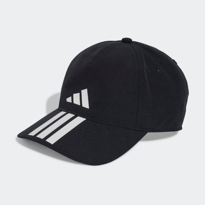 Baseball Cap ADIDAS PERFORMANCE "BB CAP 3S CLIMA", Damen, schwarz-weiß (schwarz, weiß), Obermaterial: 90% Polyester, 10% Elasthan, Caps, sportliche Baseball Cap, mit Climacool Technologie, für Erwachsene