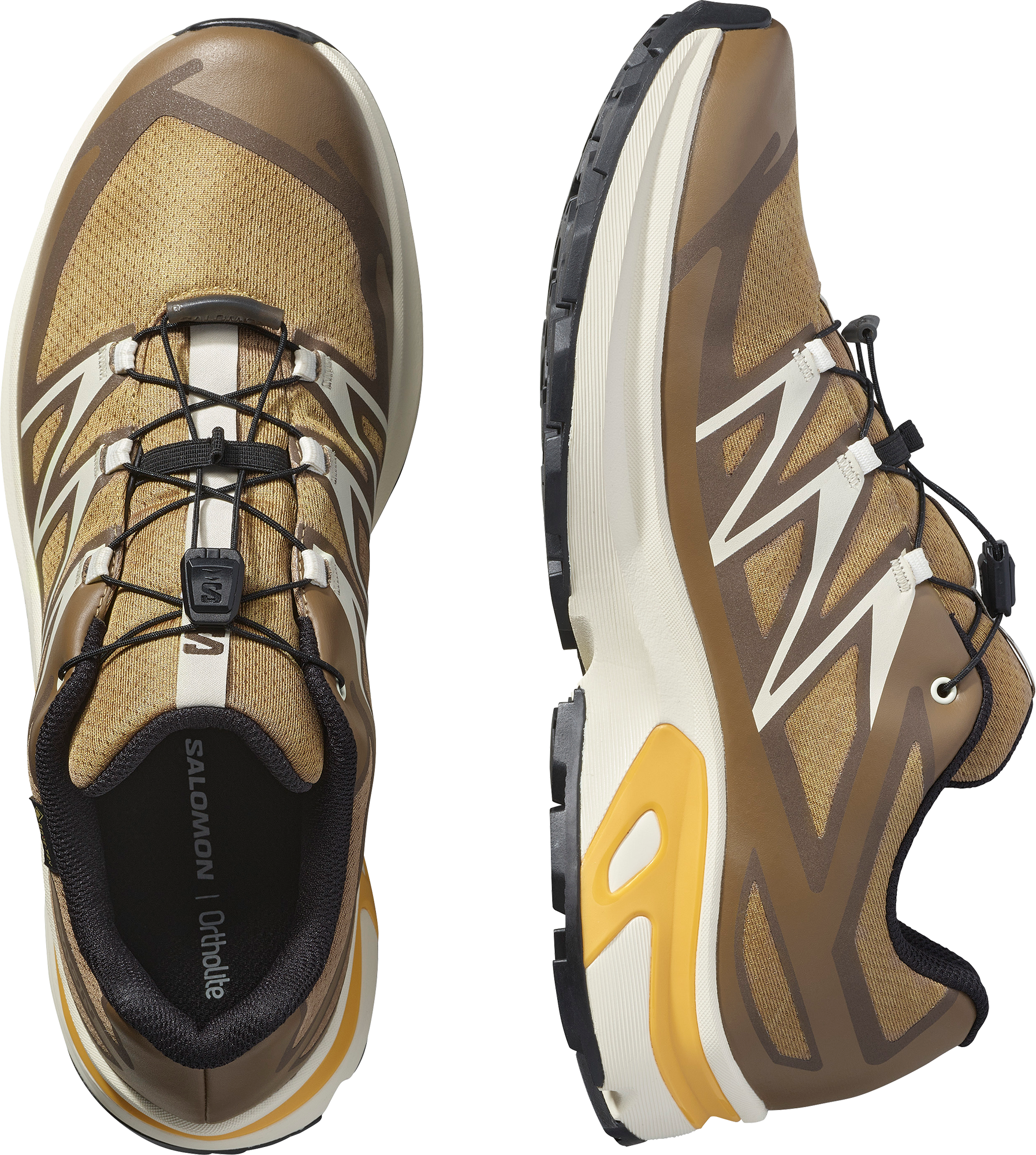 Sneaker SALOMON "XT-EVR GORE-TEX", Herren, Gr. 46, Textil, braun (kelp, vanilla ice, warm apricot), Synthetik, Textil, Schuhe Sneaker, vim XT-6 inspiriert und wasserdicht kelp, vanilla ice, warm apricot 46, Textil