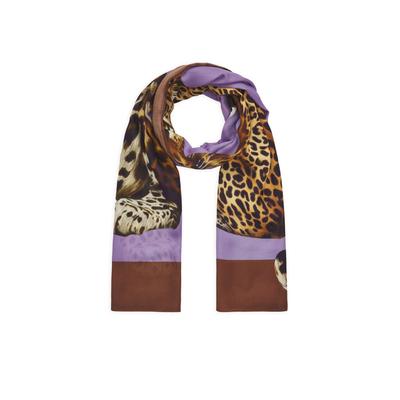 Modetuch CODELLO "Codello Schal", Damen, lila, Obermaterial: 100% Viskose CV., Modetücher, mit Leomuster