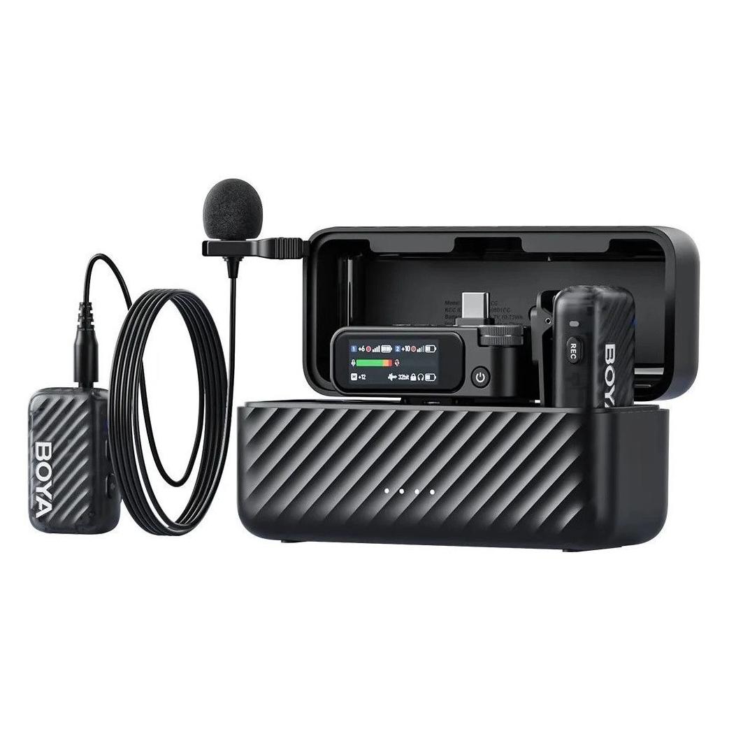 Boya BOYAMIC 2-01 Professional-grade microphone includes 2 lavalier mic (BOYAMIC 2-01)