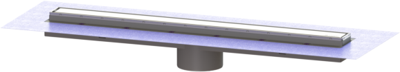 Kessel LINEARIS Comfort Duschrinnenaufsatz 48929M 850 mm, mit Dichtmanschette