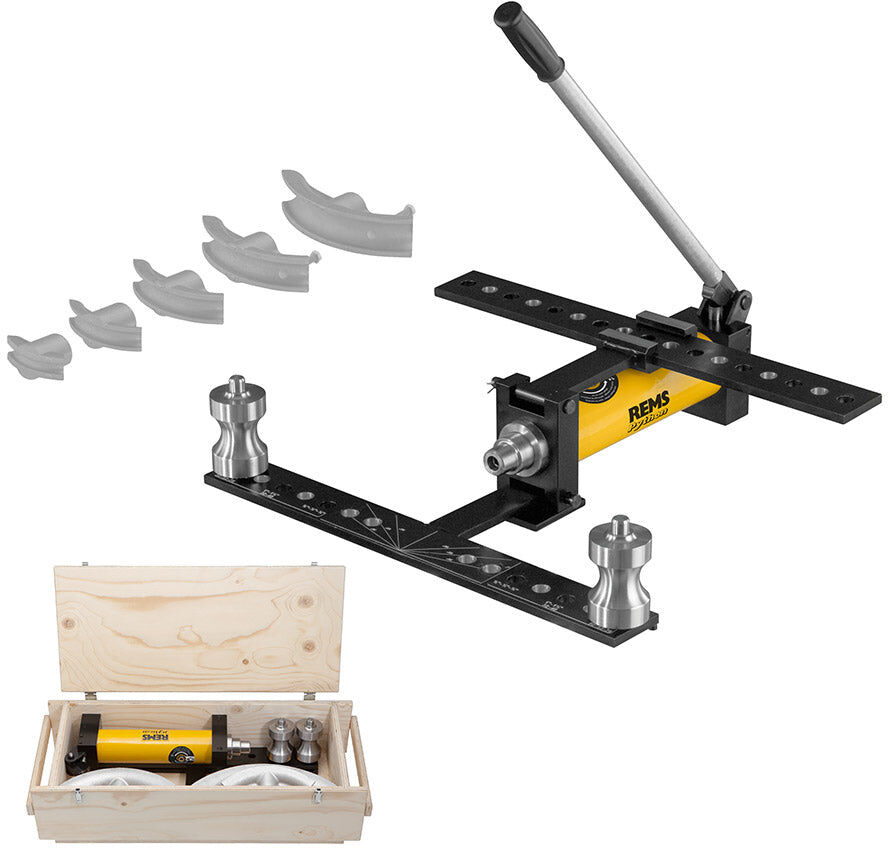 Rems Python Set Piegatubi oleodinamico per tubi fino 75 mm e 90 °