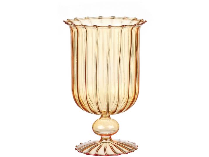 Windlicht DELILAH 12 cm x 19 cm Glas sand
